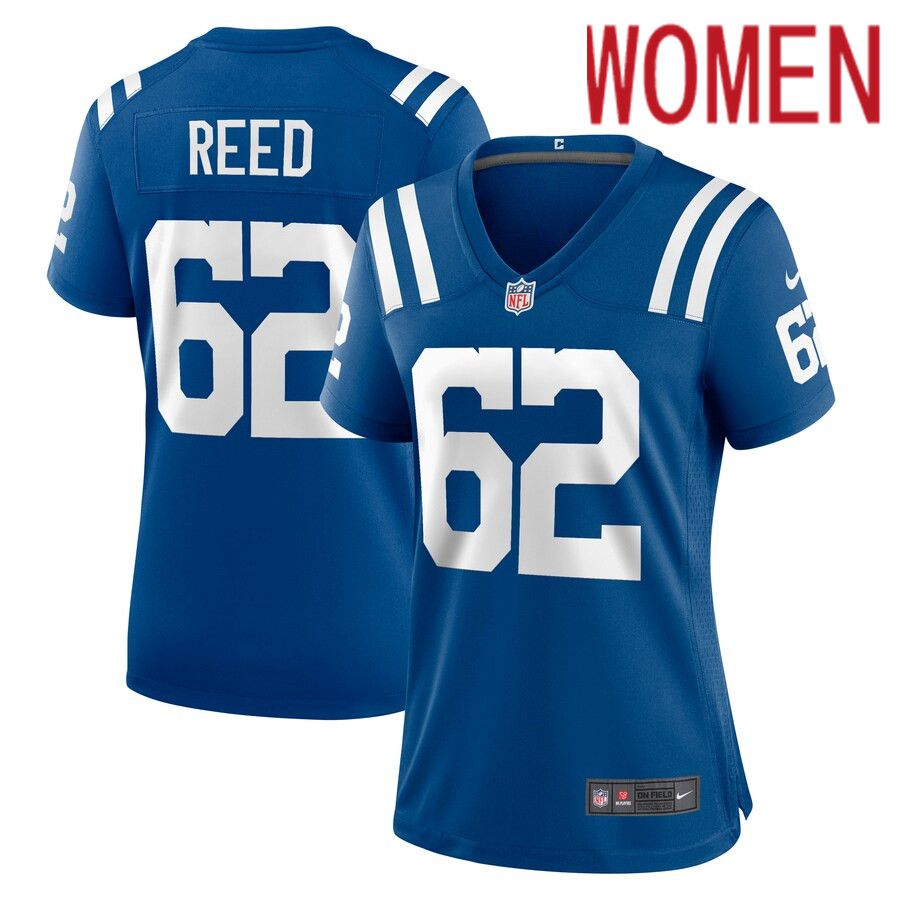 Women Indianapolis Colts #62 Chris Reed Nike Royal Nike Game NFL Jersey->women nfl jersey->Women Jersey